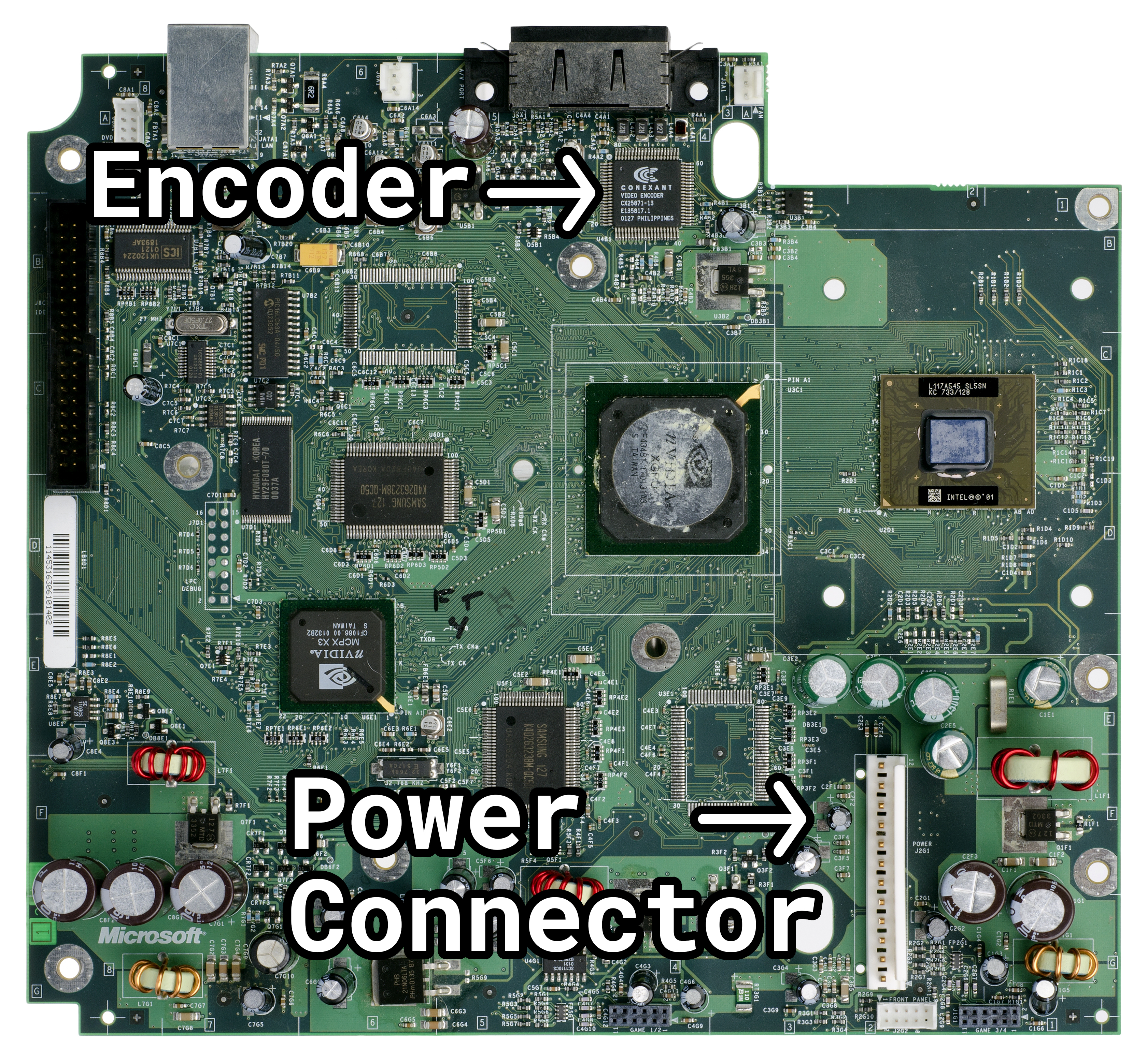 Image of Xbox motherboard